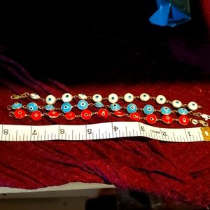 Three evil eye braclets.